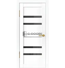 Верона Белый ПВХ, черный лакобель