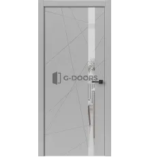 ГЕОМЕТРИЯ Лофт светлый, чёрная АВС кромка, (с 4х сторон), зеркало графит