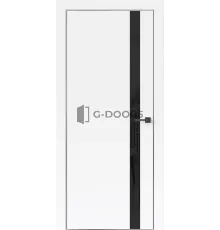 Прима Белый, АВС черная кромка 2мм с 4-х сторон, вставка стекло лакобель