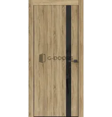 Прима Дуб Европейский, АВС черная кромка 2мм с 4-х сторон, вставка стекло лакобель