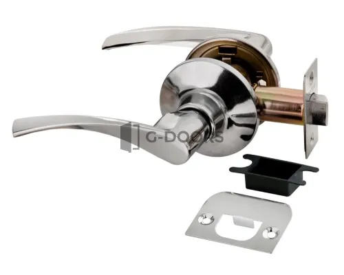 HK-02 PC полированный хром без фиксатора (Ручка нажимная, комплект с механизмом)