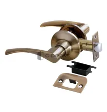 HK-02 AB античная бронза без фиксатора (Ручка нажимная, комплект с механизмом)