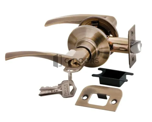 HK-02 L AB античная бронза КЛЮЧ-ФИКСАТОР (Ручка нажимная, комплект с механизмом)