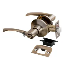 HK-02 WC AB античная бронза с фиксатором (Ручка нажимная, комплект с механизмом)