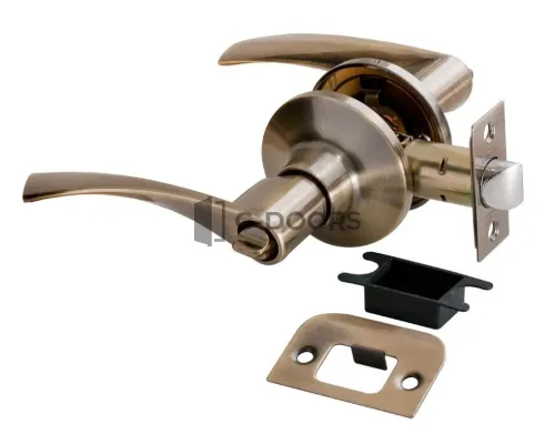 HK-02 WC AB античная бронза с фиксатором (Ручка нажимная, комплект с механизмом)