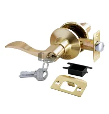 HK-03 L SG матовое золото КЛЮЧ-ФИКСАТОР (Ручка нажимная, комплект с механизмом)