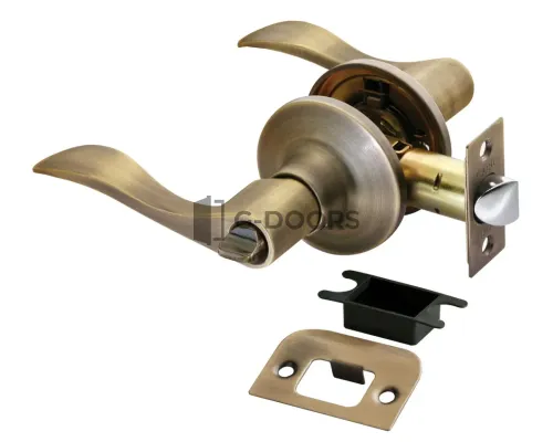 HK-03 WC MAB мат. античная бронза с фиксатором (Ручка нажимная, комплект с механизмом)