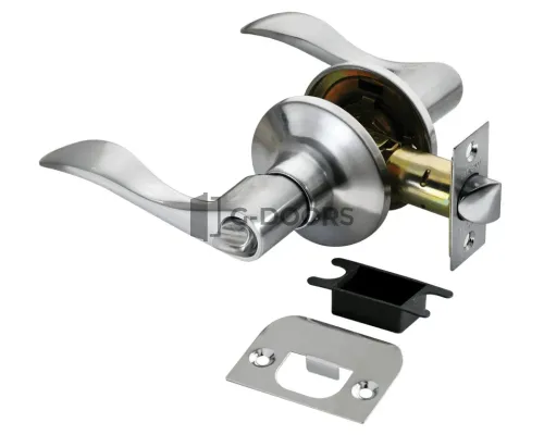 HK-03 WC SC мат. хром с фиксатором (Ручка нажимная, комплект с механизмом)