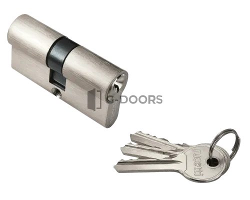 Ключевой цилиндр Rucetti ключ/ключ (60 мм) R60C SN белый никель