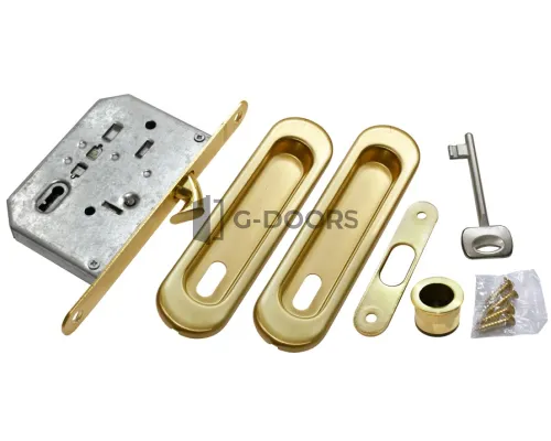 Ручка morelli купе MHS150 WC, комплект для раздвижных дверей с фиксатором