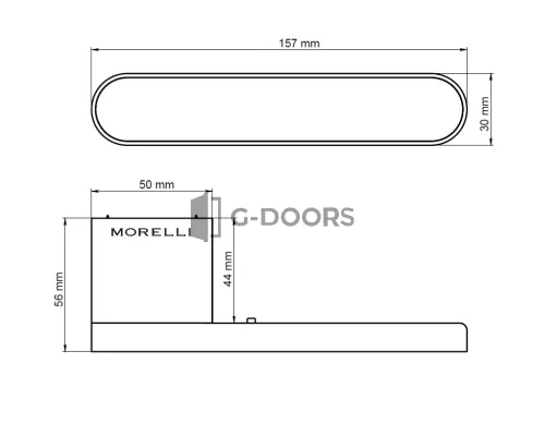 MARACANA MH-62-R50 BL На скрытой круглой розетке, с фиксатором. Цвет - черный